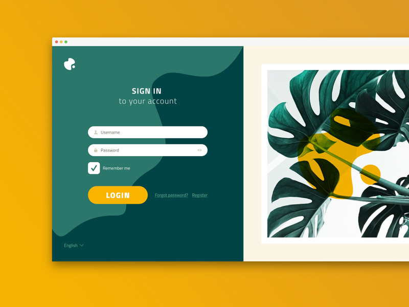Login So Green – Free Adobe XD Template